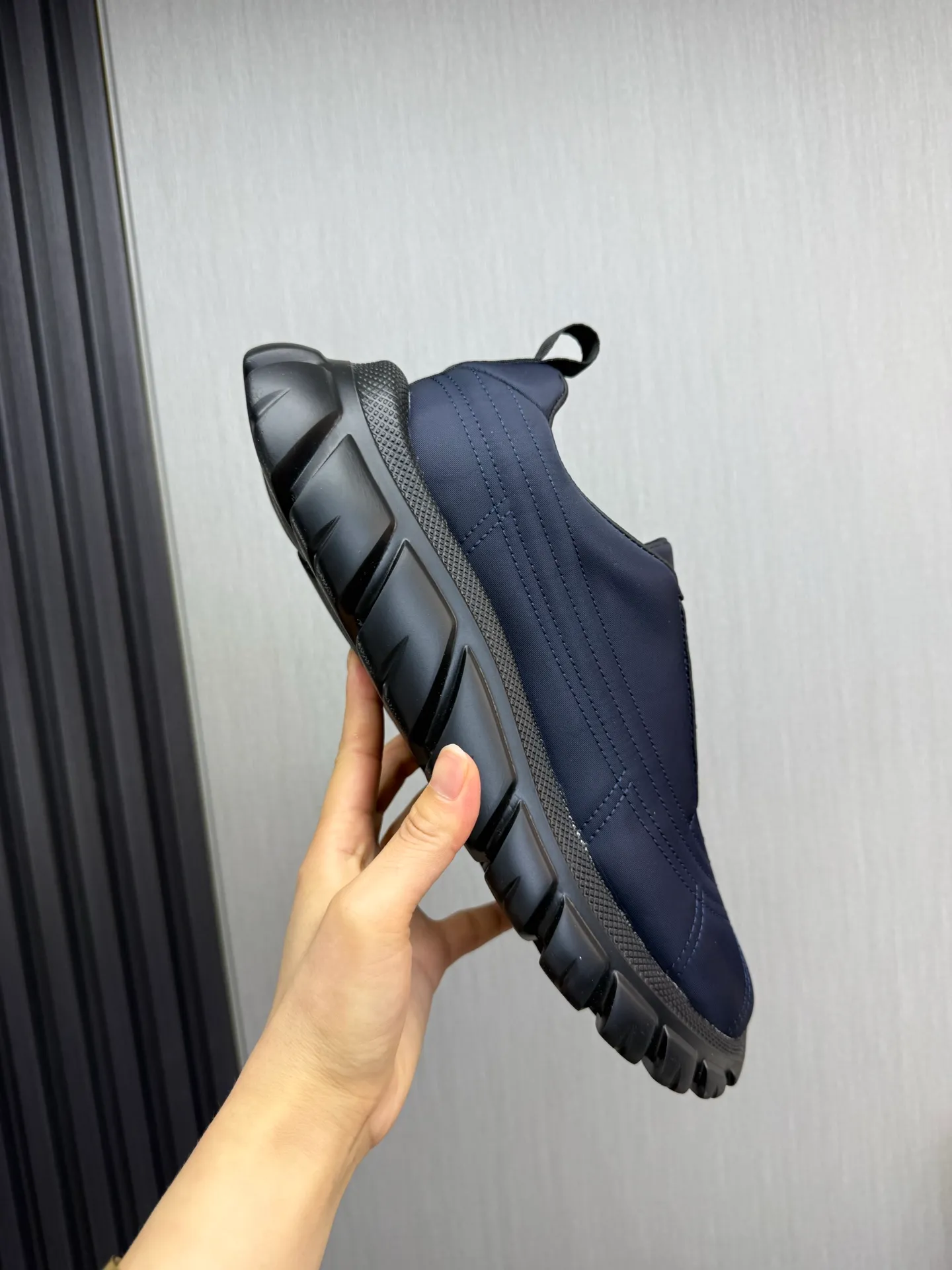 Men's shoes 💰580💰 [PRADA] Men's shoes are popular in the counter, official website synchronization, 1 high-quality shipment ✔️Imported waterproof fabric + cowhide lining, 1🆚1 replica, original sole, 38-45 (45 customized, non-refundable)